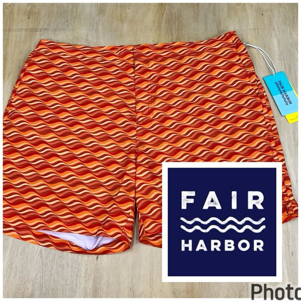 Fair Harbor  Sextant‎ Trunk Swim Lined Shorts Mens 38x5 Polyester Stretch